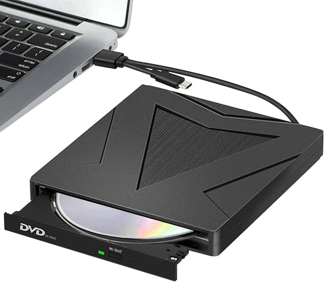RUIZHI Unidades DVD/CD Externa, USB 3.0 y Type C portátil CD DVD +/- RW Grabadora de Reproductor Externo para PC Laptop Desktop MacBook, Compatible con Windows/7/8/10/XP/Linux/MacOS foto 3