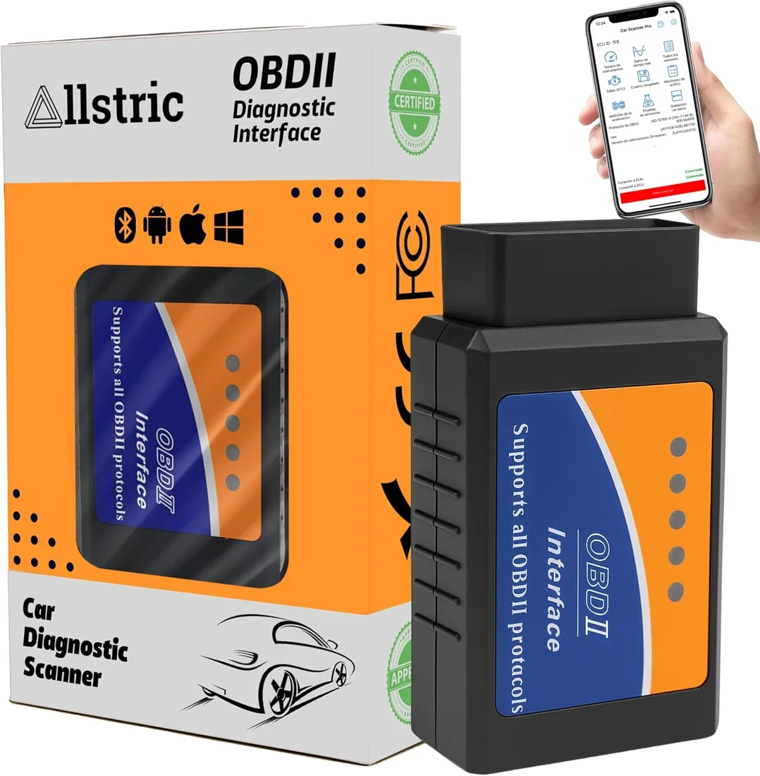 OBD2 Bluetooth para iOS, Android y Windows. OBD2 Diagnosis Coche Multimarca. Maquina Diagnosis Coche de Fallos y Errores de Motor. Escaner para Coches desde 1996 con toma OBD 2. Scanner OBD2