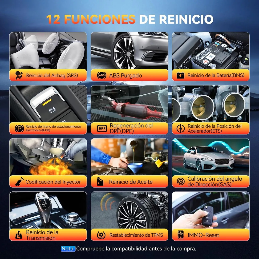 THINKCAR OBD2 Diagnosis, ThinkScan 662 Diagnosis Coche Multimarca de 4 Sistema(ECM/TCM/SRS/ABS), Diagnosis Coche con 12 Funciones de Reinicio/Vin Automático/Prueba Activa-Actualización Gratuita foto 2