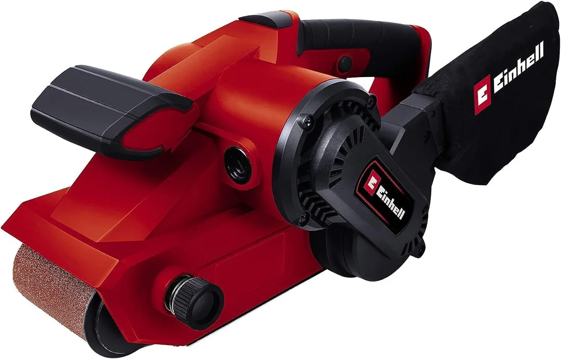 Einhell Lijadora de banda TC-BS 8038 | 800 W | vel. de la cinta de 380 m/min | 533 x 76 mm | bolsa polvo | Ajuste fino del recorrido de la cinta | Cinta abrasiva foto 3