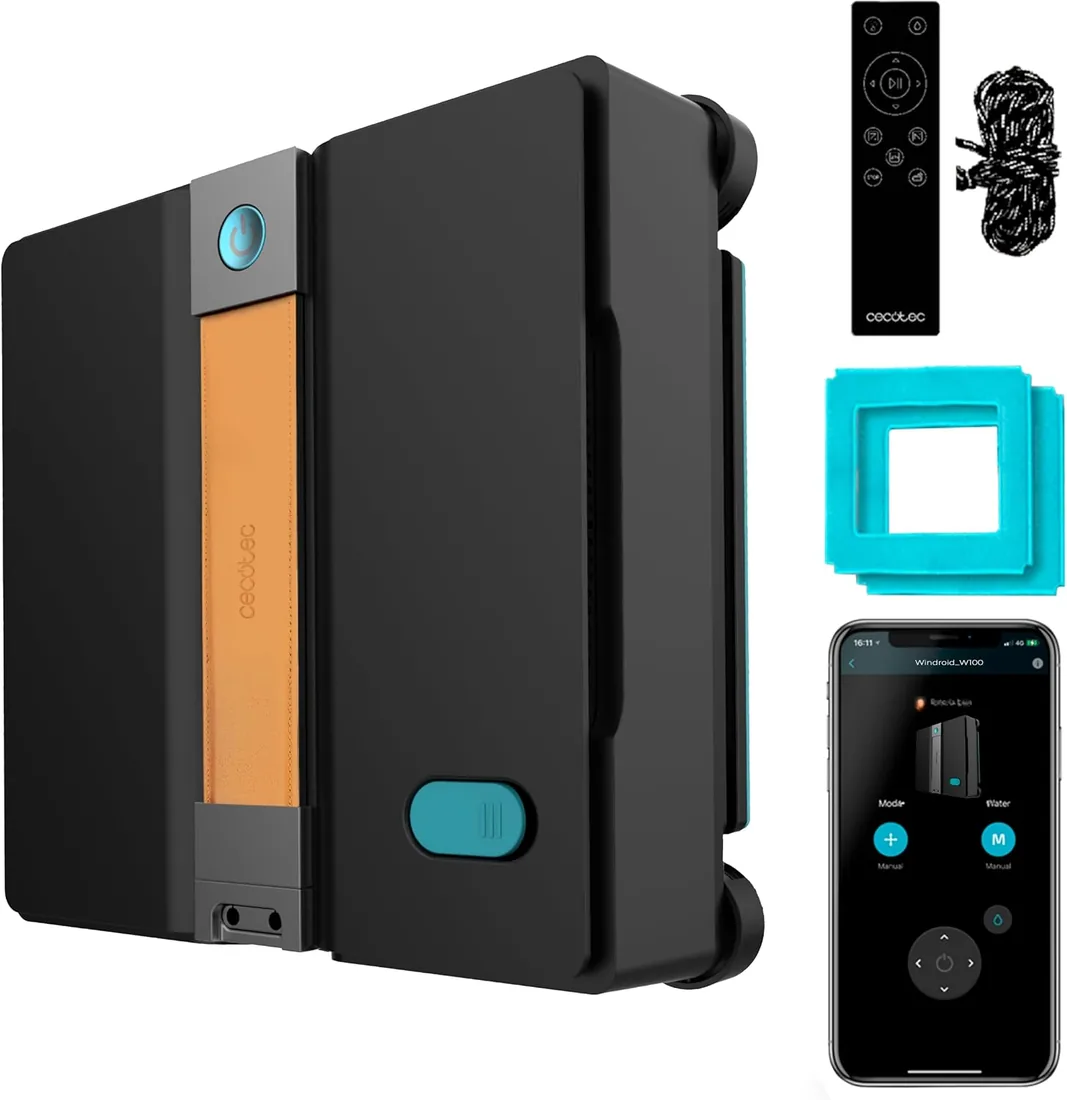 Cecotec Robot Limpiacristales con App Conga Windroid W50 Double Spray
