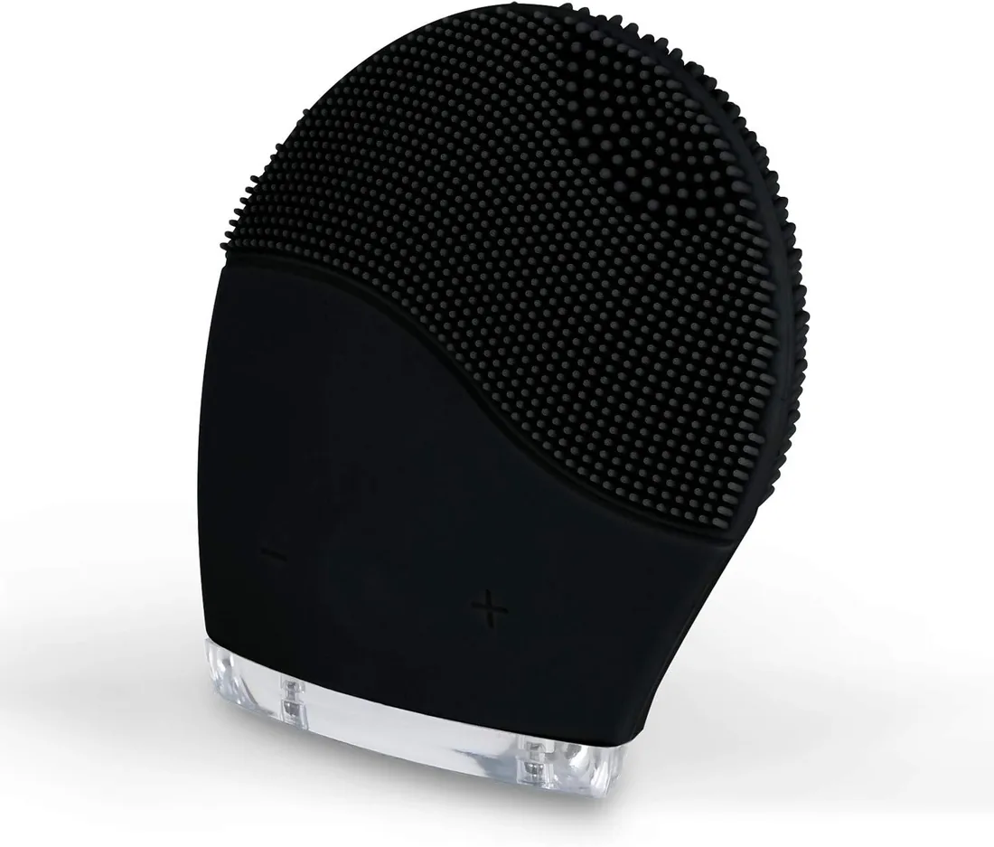 CREATE/FACE WAVE/Limpiador Facial Negro/Cepillo Facial de Silicona, Rejuvenece la Piel, Masajeador, para todo tipo de pieles, Tecnología Vibración Sónica, Protección contra el agua IPX5
