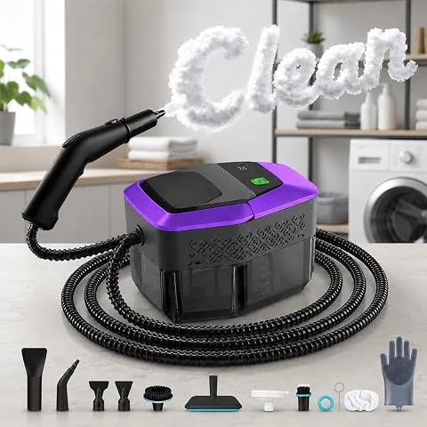 Limpiadora de Vapor 2500W, 4 Bar Maquina de Limpieza a Vapor Calentamiento 10s Depósito 1.8L Cable 5m Vaporeta Multiusos Limpieza Hogar Steam Cleaner para Coche Tapicería Cocina Baño Suelos y Ventanas foto 3