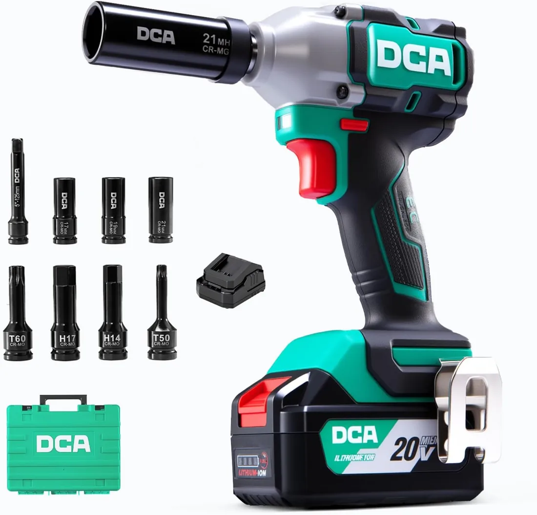 DCA 20V Pistola de Impacto sin Escobillas máx. 420 Nm para Tuercas de Rueda foto 3