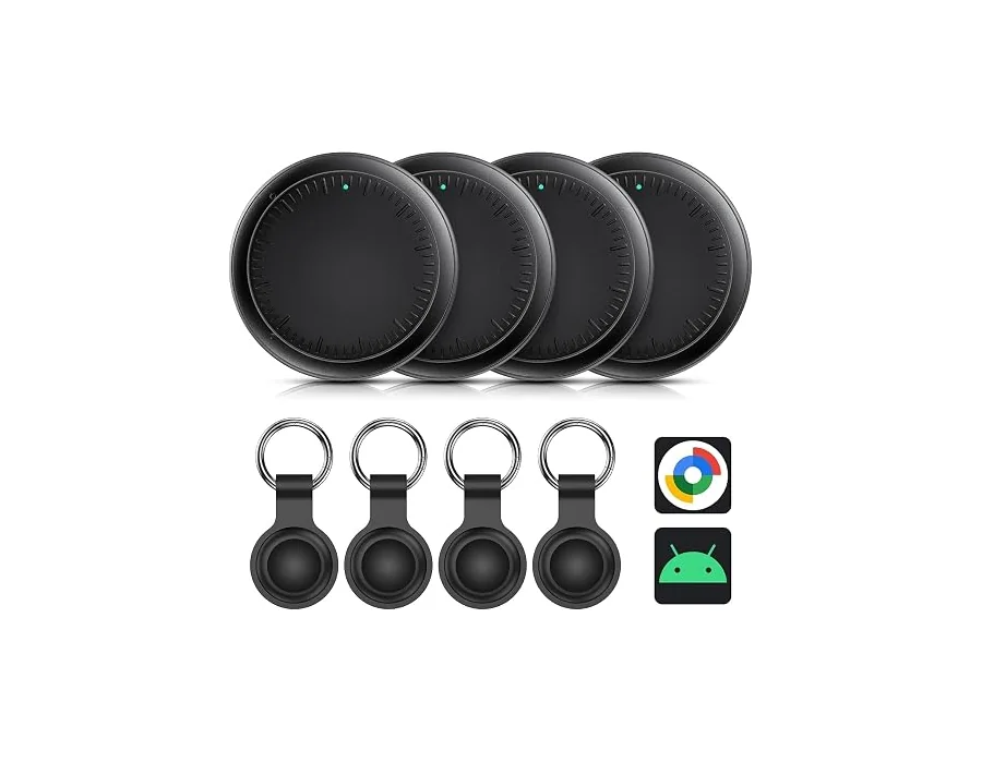 Android Smart Tracker Tag, 4 Pack Air Tracker Buscador de Objetos Bluetooth Funciona con Buscar Google,SmartTag Tracker Localizador Bluetooth, Rastreador para Llaves, Cartera, Equi foto 2