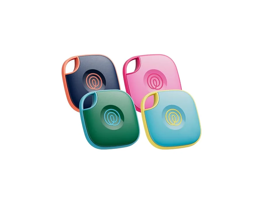 Life360 Tile - Localizador Bluetooth, localizador de Llaves y localizador de Objetos para Llaves, Bolsos y Mucho más.Compatible con iOS y Android. Paquete de 4 (Colors) — Ref. BG6T