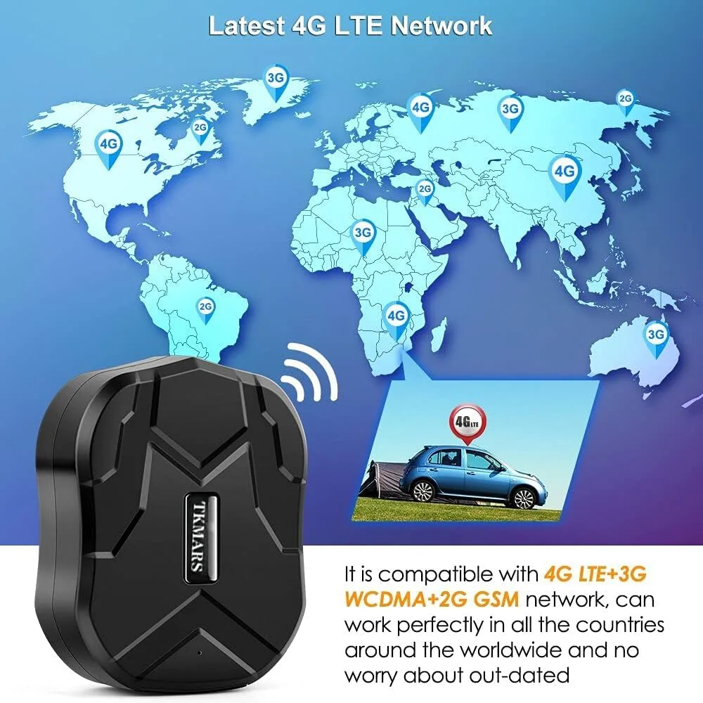 4G Localizador GPS para Coche sin Suscripción 10000mAH Batería 150 Días en Espera GPS Tracker con Seguimiento en Tiempo Real Magnético Impermeable Rastreador de App Gratuita TK905B 4G foto 2