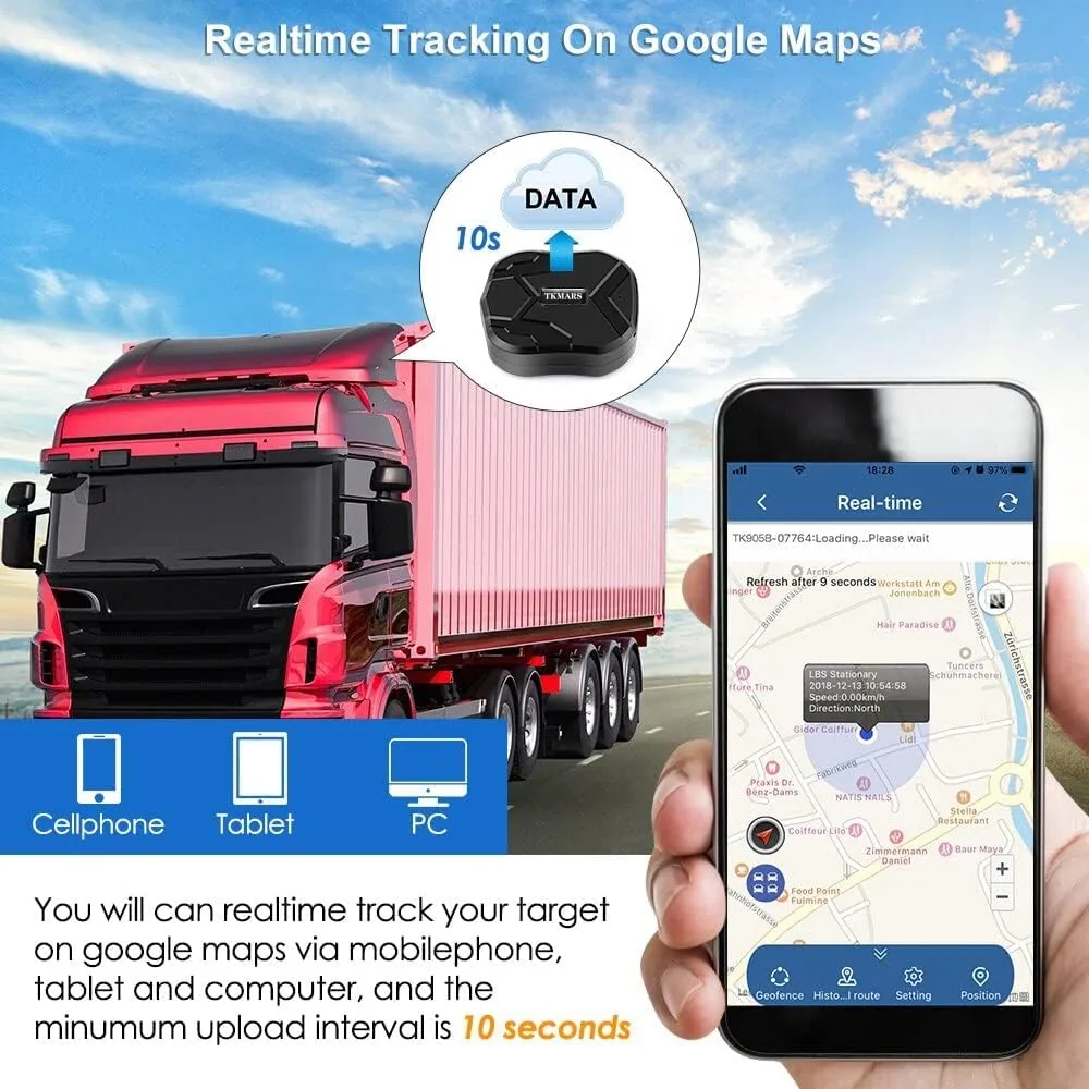 4G Localizador GPS para Coche sin Suscripción 10000mAH Batería 150 Días en Espera GPS Tracker con Seguimiento en Tiempo Real Magnético Impermeable Rastreador de App Gratuita TK905B 4G foto 3