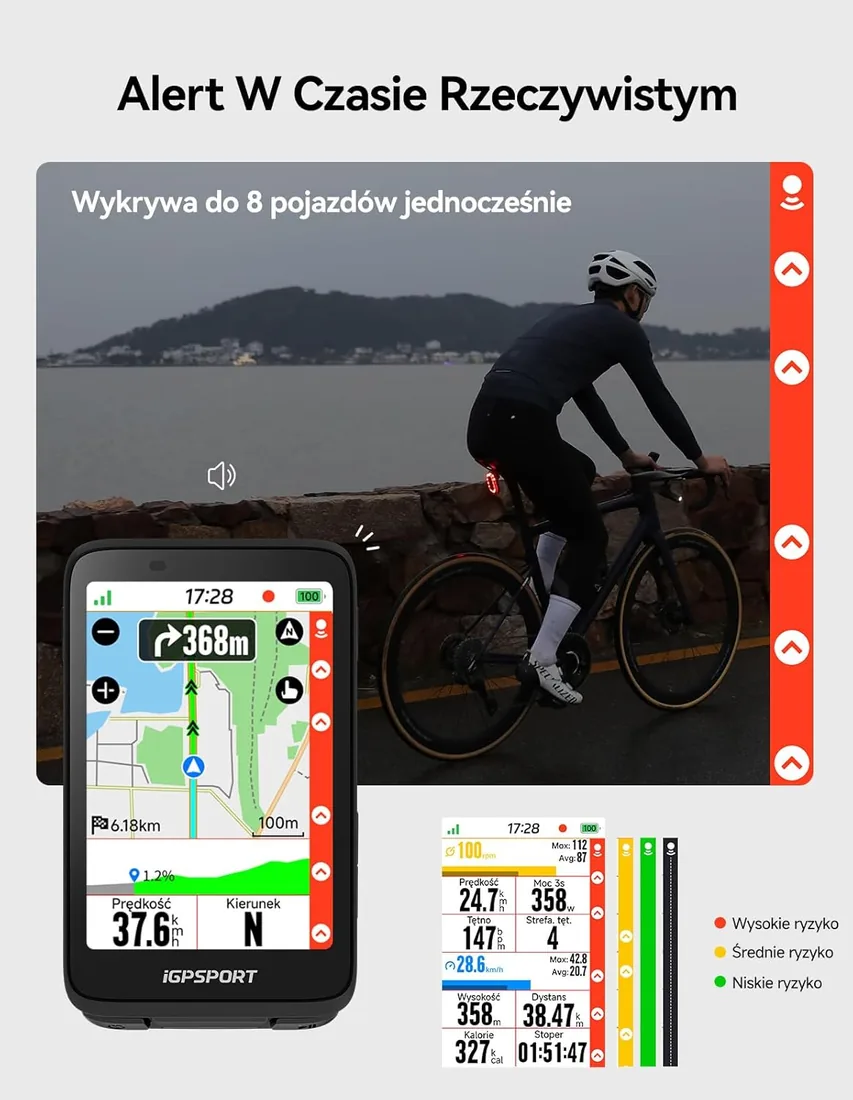 iGPSPORT SRmini Luz Trasera de Radar de Bicicleta, Detección de Frenado | Alcance de detección de 160m, 20h de autonomía,7 modos de iluminación,Compatible con iGPSPORT, Garmin, Wahoo y Bryton foto 2