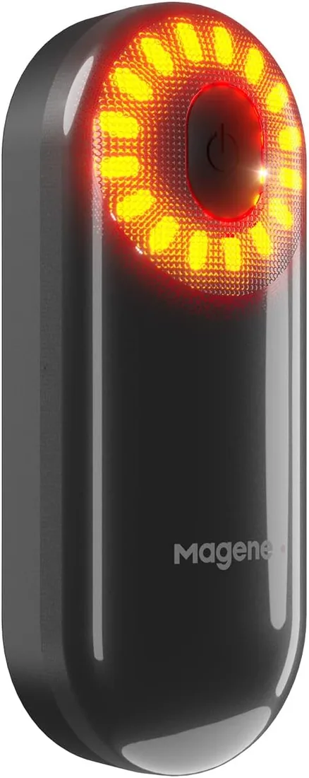 Magene L508 Luz trasera de radar de bicicleta, 5 modos de luz, luz trasera de bicicleta recargable tipo C para ciclismo MTB, bicicleta, batería de larga duración