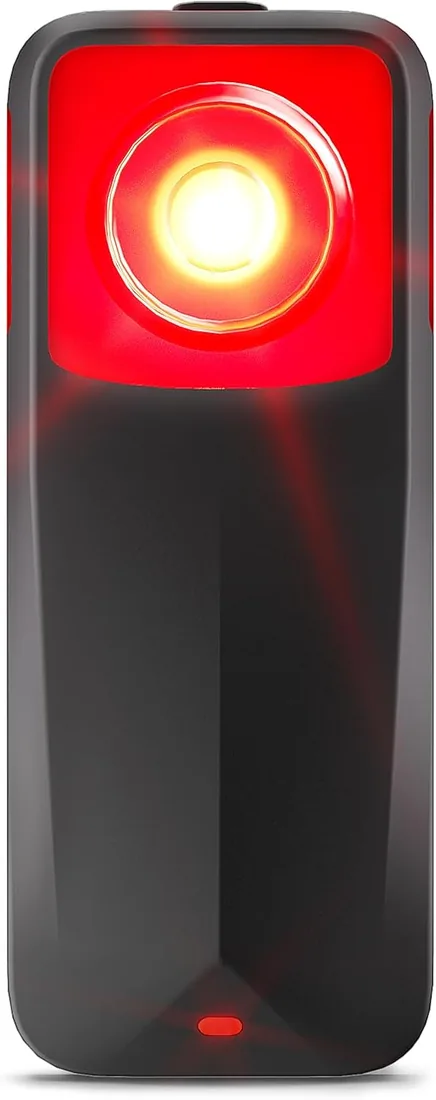 RAVEMEN NT201 Luz Trasera con Radar para Bicicleta, 80 Lúmenes Gran Angular y Brillante con Alerta Visual y Sonora Compatible con Ant+ para Conducción Urbana Diurna y Nocturna