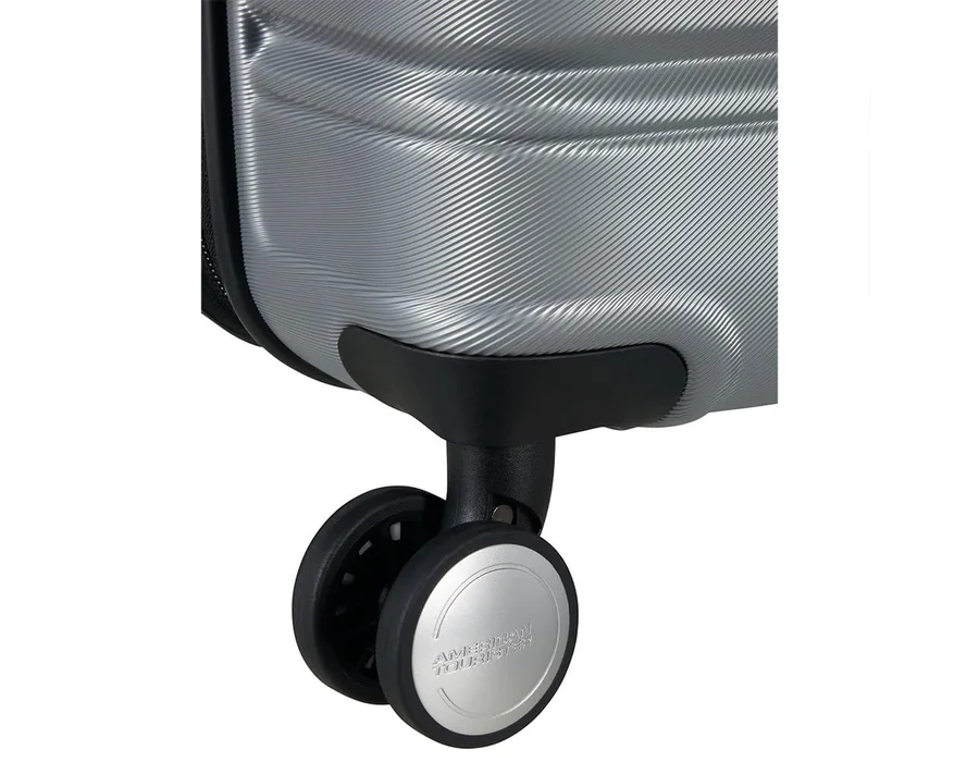 American Tourister Flashline - Spinner S, Equipaje de Mano, 55 cm, 34 L, Plata (Sky Silver) foto 3