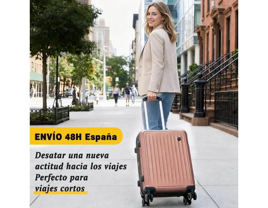 Maleta de Cabina 55x40x20cm, Trolley de Cabina Rígido Resistente foto 3