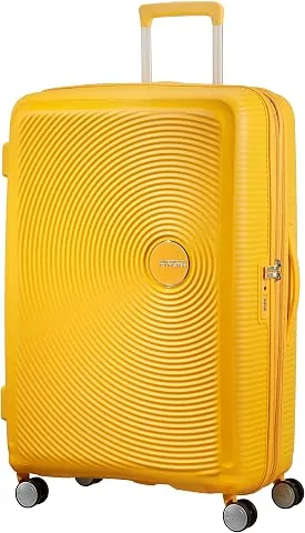 American Tourister Soundbox - Spinner L Expandible Maleta, 77 cm, 97/110 L, Amarillo (Golden Yellow)