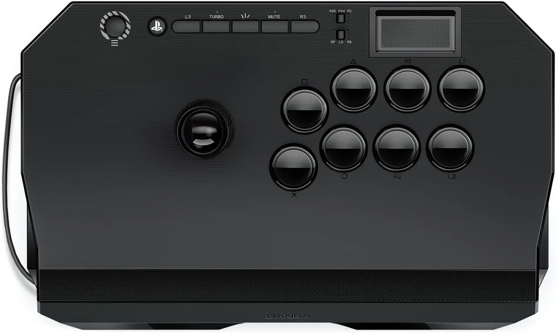Qanba N3 Drone 2 Joystick con cable para PlayStation 5/4 y PC (Fighting Stick), producto oficial de Sony