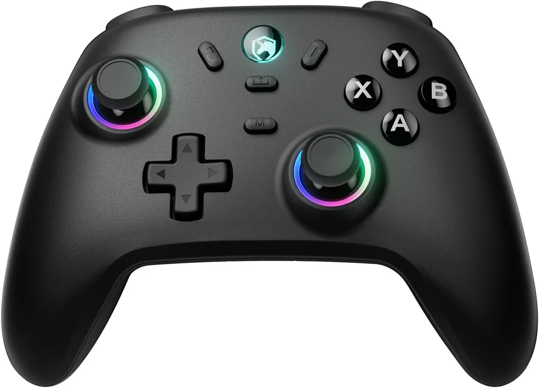 ECHTPower Mando para PC/Switch, 1000Hz Taza, Hall Joystick, 3 Modos, BT+2.4G+Cable, 800mAh Batería, Turbo y Vibración Ajustable, Mando Inalámbrico con Luces para PC/NS/Switch 2/iOS/Android foto 2
