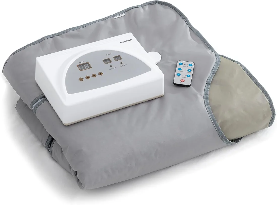 InnovaGoods® Manta Electrica, Manta Electrica Sauna de Calor Infrarrojo, Manta termica Apta para Todo el Cuerpo, Manta Sauna de Calor infrarrojo Potencia la eliminación de Grasas y toxinas. foto 3