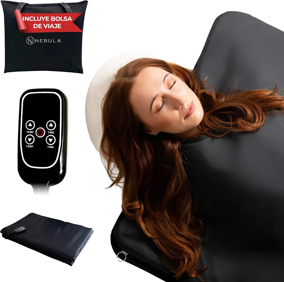 Nebula Manta De Sauna De 500W Para La Relajación Y La Desintoxicación | Manta De Sauna De Infrarrojos Con Mando A Distancia Y Funda, Portátil, Para Uso Doméstico Y Una Rápida Recuperación