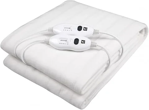 Manta eléctrica/Calentadora de cama, dimensiones: 160x140cm lavable. 2 Ajustes de temperatura. 2 controles regulables. Potencia: 2x60W. THULOS TH-EB400 foto 3