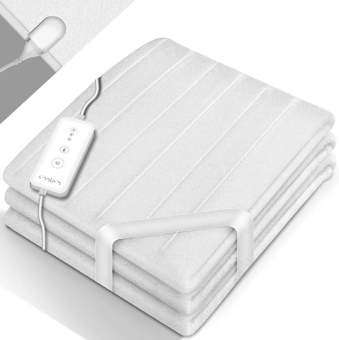 sinnlein® Manta térmica de vellón 190 x 80 cm | Lavable hasta 40°C | Manta eléctrica con desconexión automática | calientacamas | 3 Niveles de Temperatura Ajustables | Pantalla Digital | 60 vatios