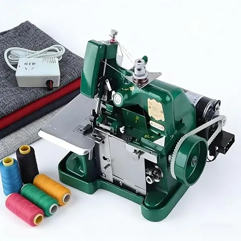 Máquina de Coser Overlock Eléctrica, Remalladora con Capacidad 3 Puntadas, 3000 Puntadas por Minuto y Marco Metálico Resistente, para Coser Dobladillos y Telas Resistentes foto 2
