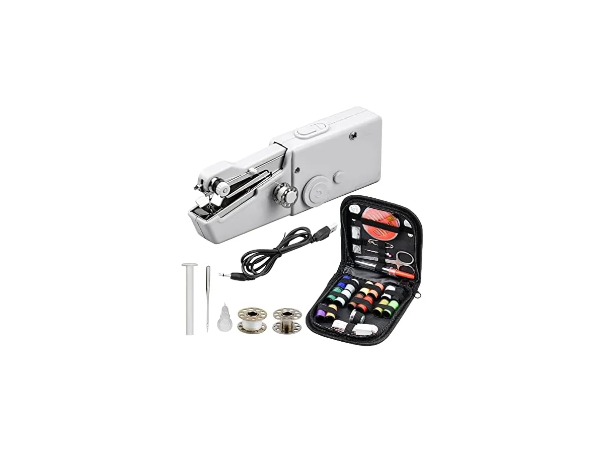 Mini Maquina de Coser, Mini Máquina de Coser Eléctrica, Maquina de Coser Portatil, Fácil de Usar,… foto 2