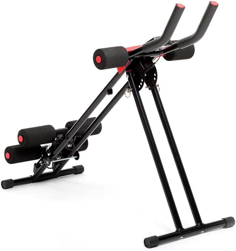 InnovaGoods® Gimnasio en casa, banco abdominales, abdominales maquina para ejercitar en casa, maquina abdominales plegable multifuncional para varias zonas del cuerpo, Ergonómico y adaptable, Negro