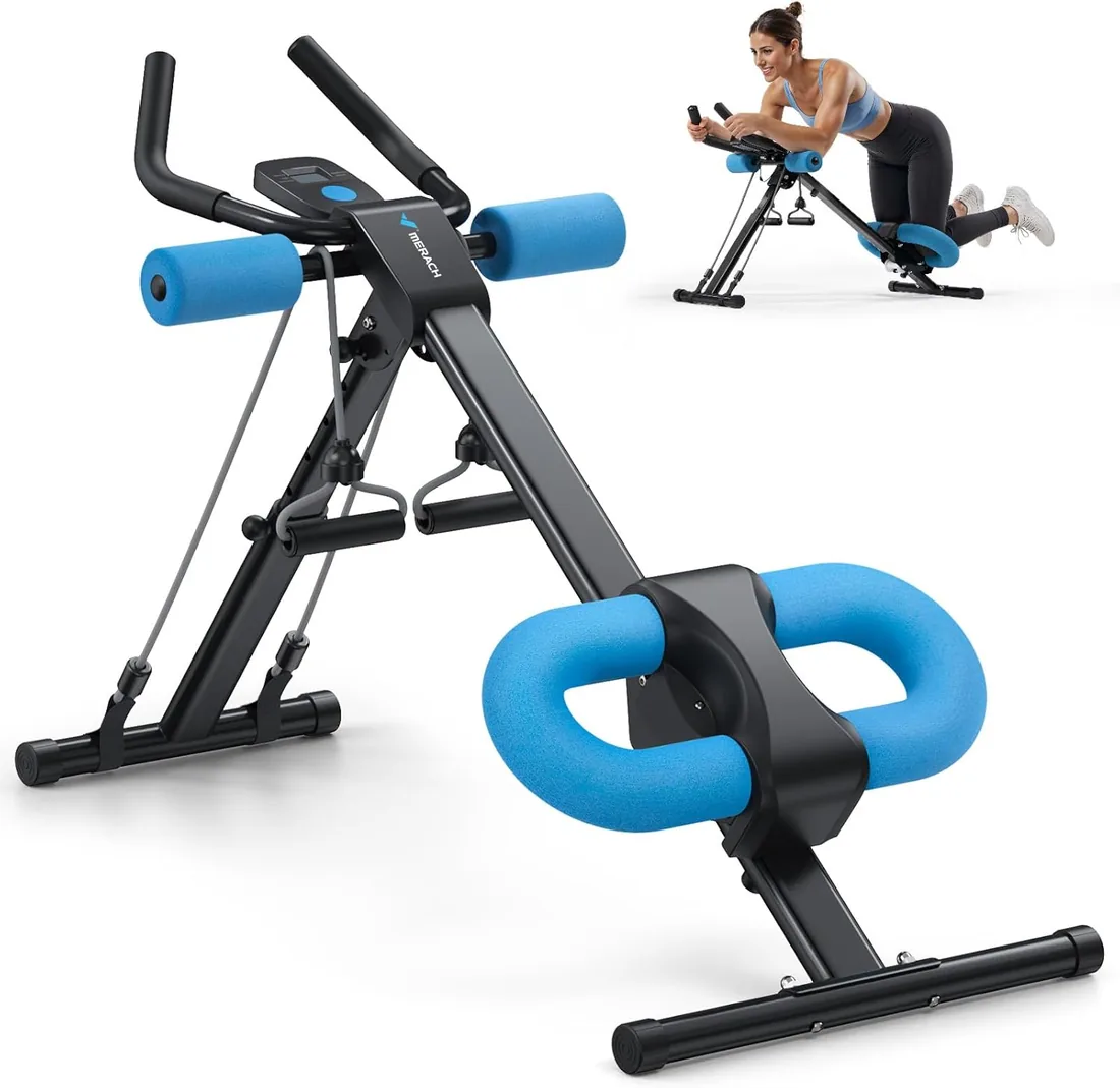 MERACH Entrenador de Abdominales, Entrenador de músculos Abdominales para el hogar, Dispositivo de Entrenamiento Multifuncional para Entrenamiento de Cuerpo Completo