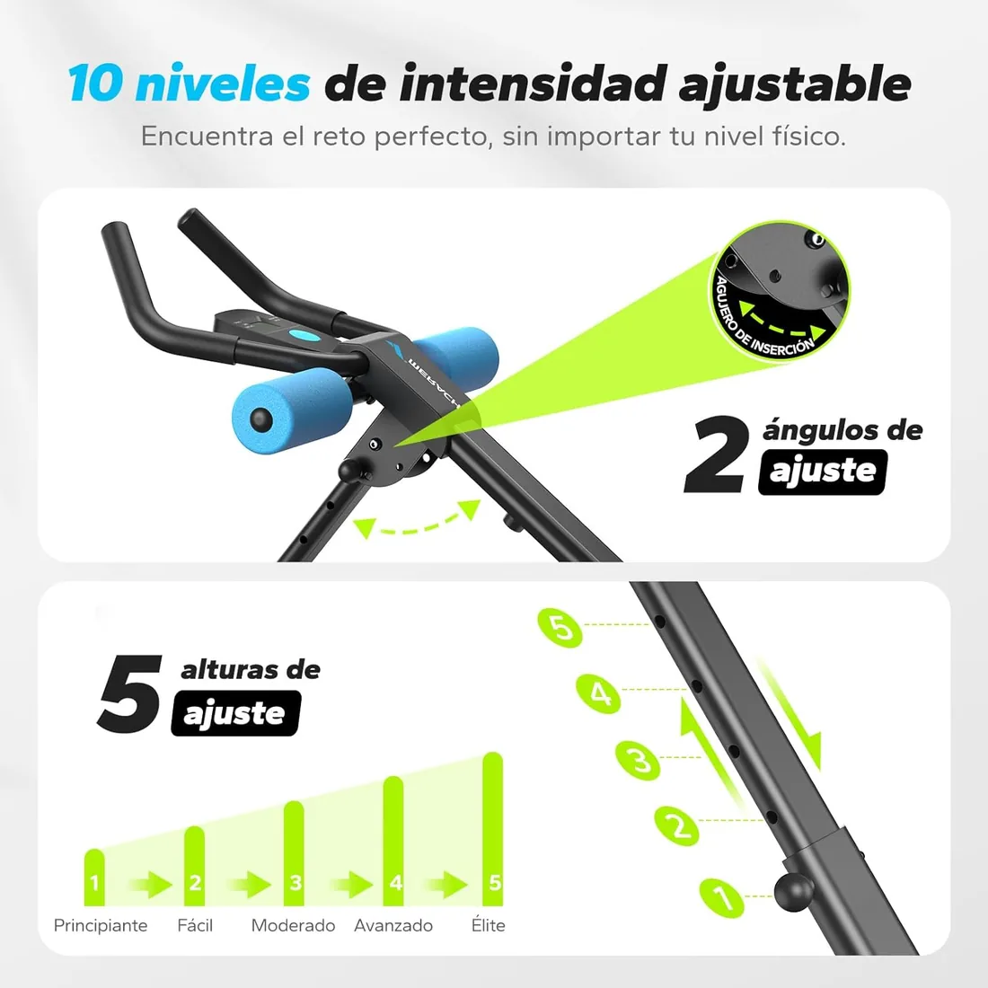 MERACH Entrenador de Abdominales, Entrenador de músculos Abdominales para el hogar, Dispositivo de Entrenamiento Multifuncional para Entrenamiento de Cuerpo Completo foto 3