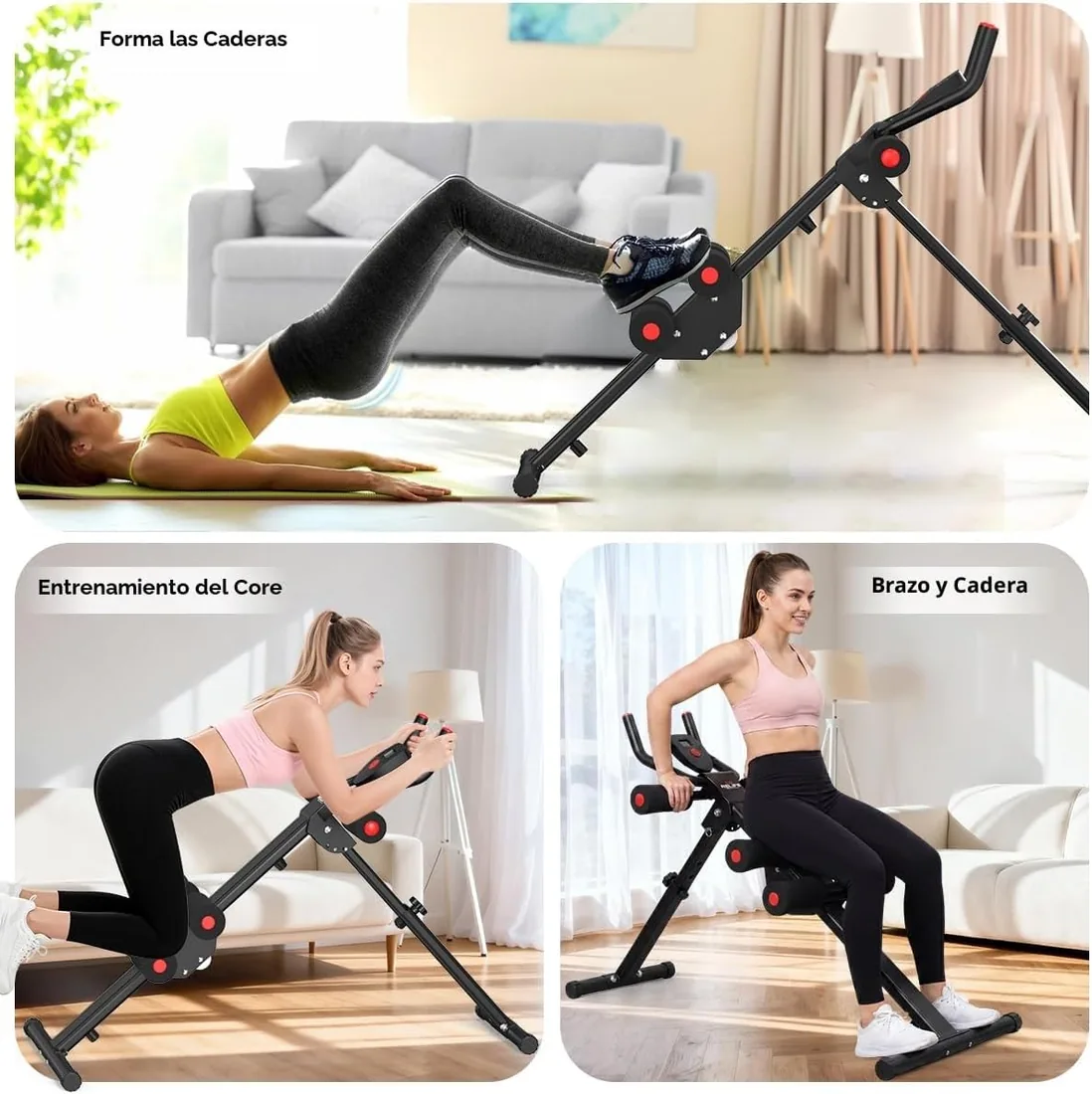 RELIFE REBUILD YOUR LIFE Maquina Abdominales Casa Aparato de Entrenamiento Muscular Ejercitador Plegable Multifuncional Gimnasio foto 3