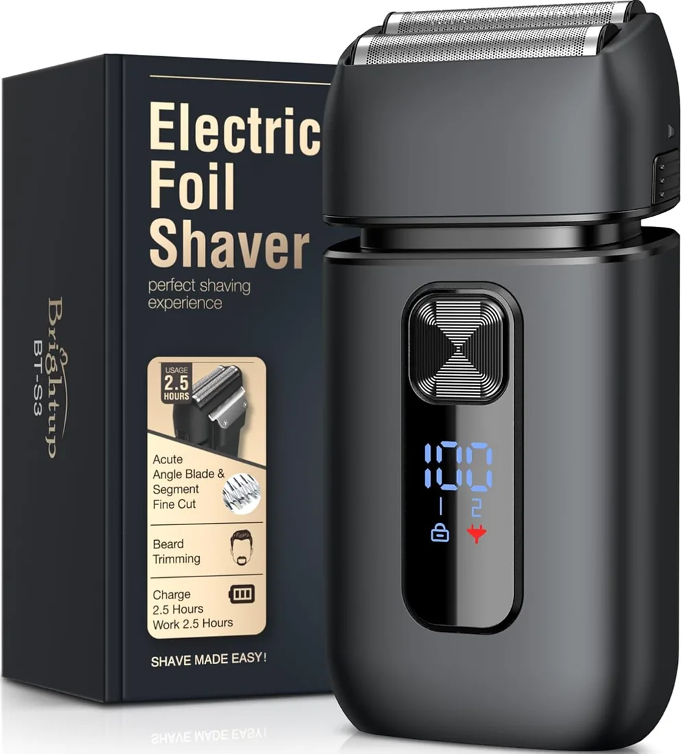 Brightup Afeitadora Eléctrica Hombre, Máquina de Afeitar con Recortador foto 2