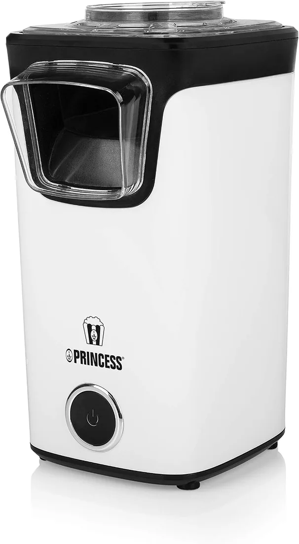 Princess Máquina de palomitas de aire caliente – Palomitas frescas en menos de 3 minutos, snack bajo en calorías sin aceite, uso rápido y fácil, perfecta para el hogar y fiestas infantiles
