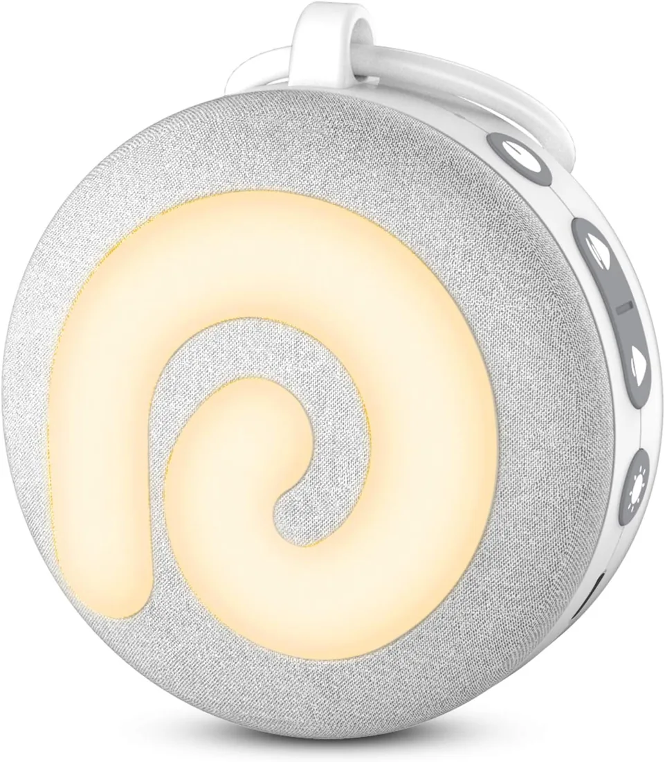 Dreamegg D11, Ruido Blanco Bebé con Luz, Máquina Ruido Blanco, Gris | 21 Musica Relajante para Dormir, Temporizador, Ideal para Bebés, Niños y Adultos, para Casa o Viajes, Regalo