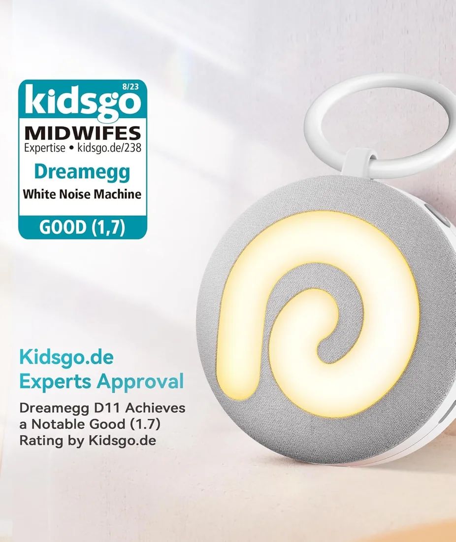 Dreamegg D11, Ruido Blanco Bebé con Luz, Máquina Ruido Blanco, Gris | 21 Musica Relajante para Dormir, Temporizador, Ideal para Bebés, Niños y Adultos, para Casa o Viajes, Regalo foto 2