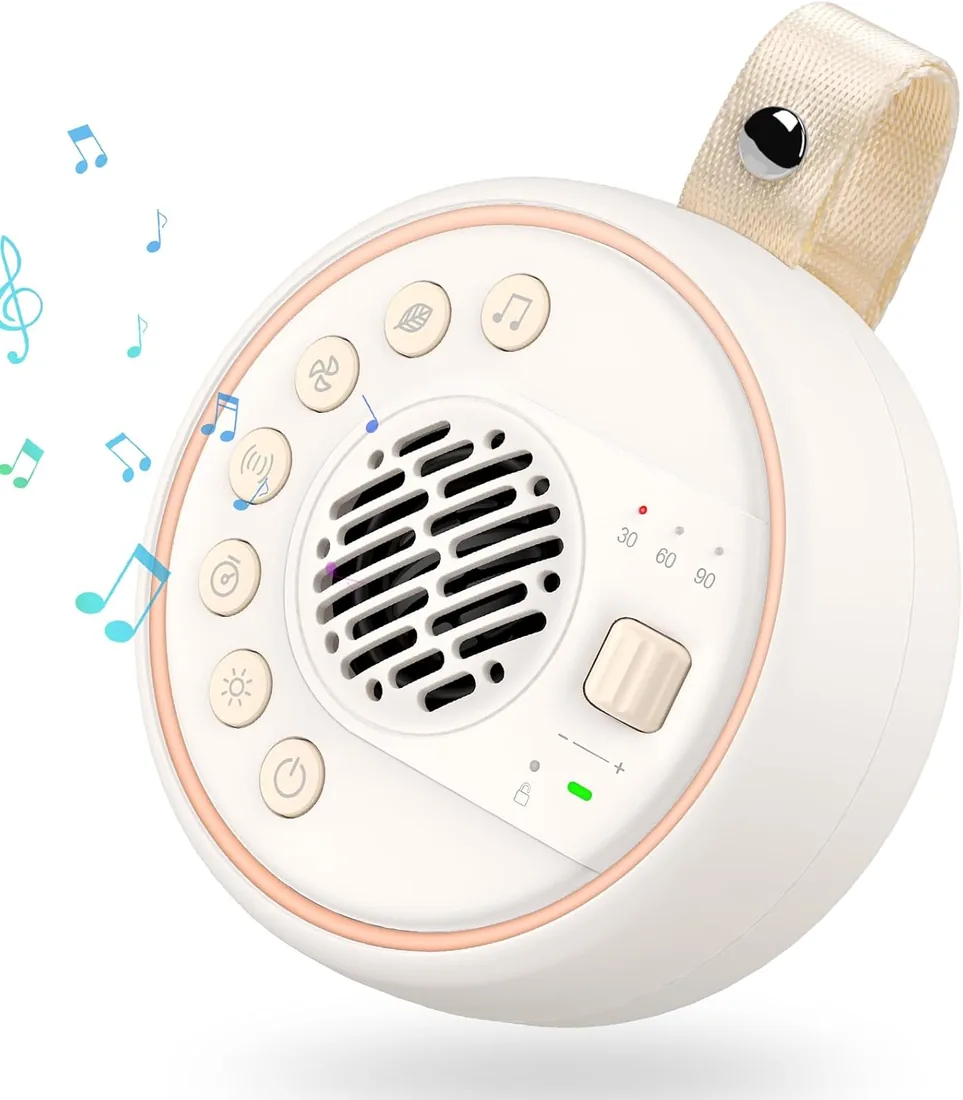 Maquina Ruido Blanco Bebe,Máquina Ruido Blanco Portátil Bebé con 22 Sonidos丨60Volumen丨3 Temporizador y 2000mAh Gran Capacidad Ruido para Bebés/Adultos