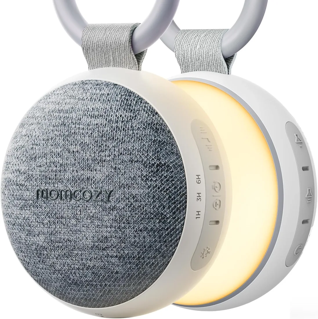 Momcozy Ruido Blanco Bebe con 20 Sonidos Relajantes y Anillo Colgante | Maquina Ruido Blanco Bebe con Luz Nocturna, Temporizador, Larga Duración para Viajes foto 3