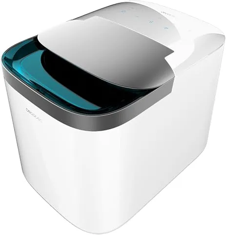 Cecotec Máquina de Hacer Hielo Chillin' Ice 1500. 150 W, Capacidad de Producción Diaria de 15 Kg, Display Táctil, Control con APP, Ventana de Control, Autolimpieza, Aviso de Nivel de Agua