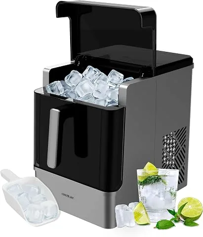Cecotec Máquina de Hacer Hielo Chillin' Ice 2300. 23kg/24h, Depósito Hielo 1,8kg, Depósito Agua 2L, Compresor con Enfriamiento por Aire, Cubitos Sólidos, Hielo Siempre Disponible foto 2