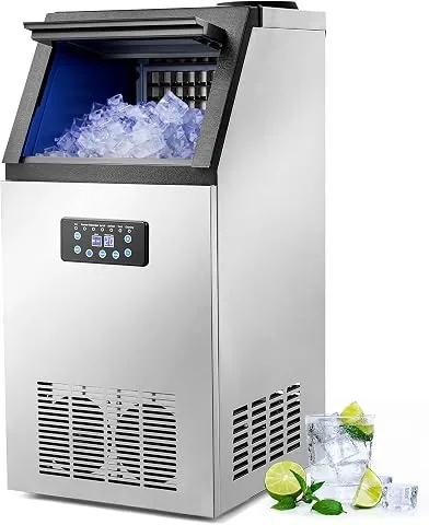 CREWORKS Maquina para Hacer Hielo 59KG/24H Maquina de Hielo 36PCS con Capacidad de Almacenamieto 10KG Máquina de Cubito de Hielo para Bares, Restaurante y Cafetería foto 2