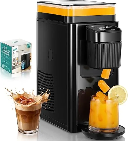 FOHERE Máquina de Hielo Portátil, Para Congelar Varios Bebidas, 5 Cubos en 5 Minutos, 11Kg/24H, 2 Tamaños de Hielo, Para Hogar/Cocina/Camping/Oficina foto 3