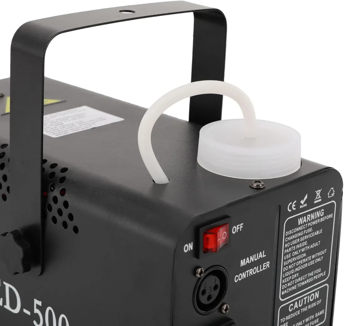 Máquina de humo, 500 W, con mando a distancia inalámbrico y luz LED, apta para DJ discoteca, Halloween, Navidad, bodas y actuaciones escénicas, etc foto 3