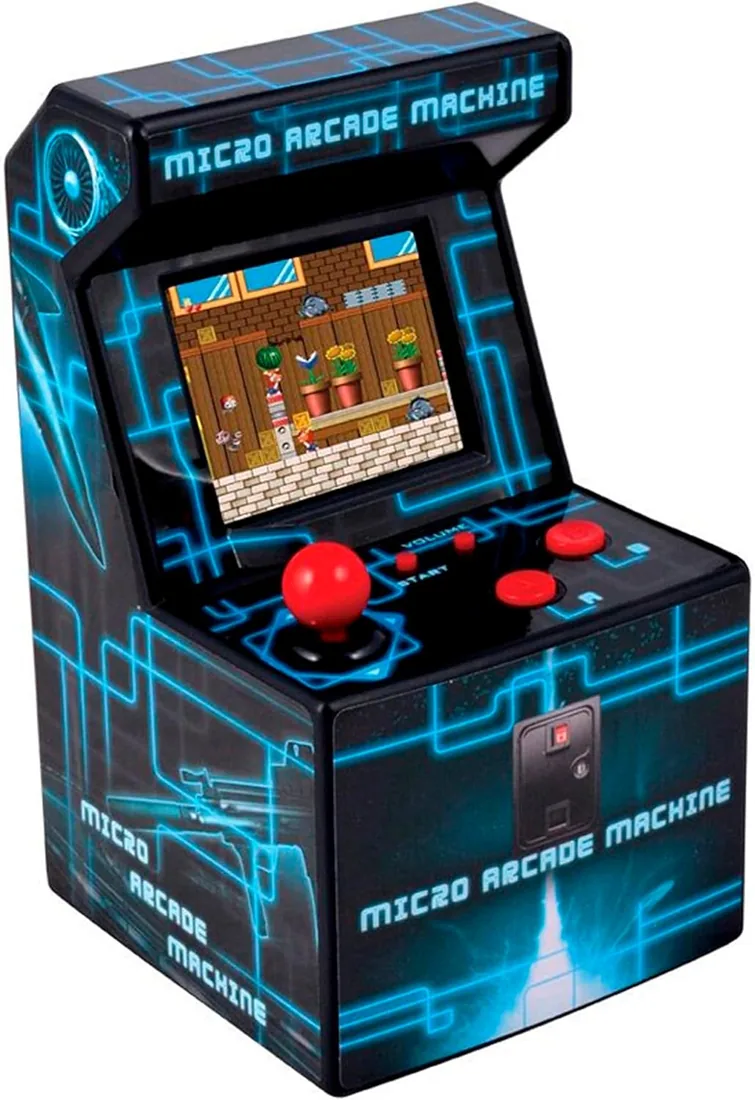 ITAL - Consola Mini Arcade recreativa portátil con 250 Juegos Perfecta para Regalo de niños y Adultos con diseño Retro (Azul) foto 2