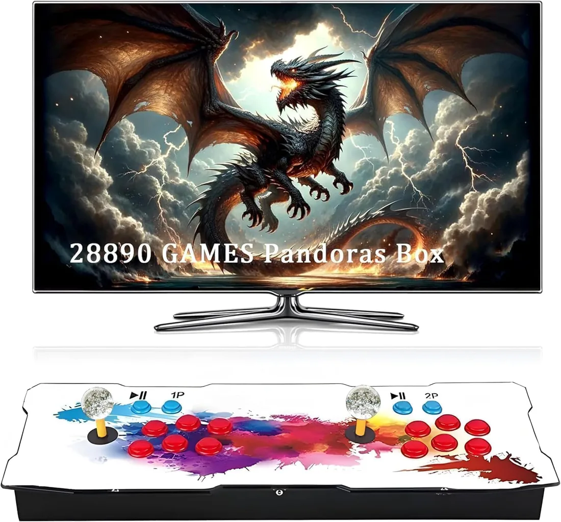 Maquina Arcade 2026.Consola de Juegos , 29900 Juegos, Juegos Retro, 2-4 Jugadores, Compatible con Juegos 3D para PC, proyector y TV foto 2