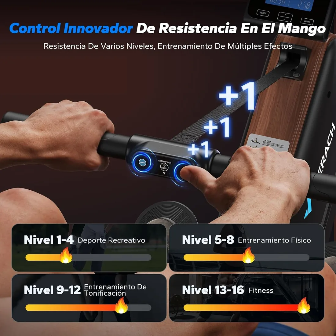 MERACH Máquina de Remo para Casa, Magnética Silenciosa con App Exclusiva, Rieles Guía Mejorados y Extendidos Que Brindan Mayor Libertad de Movimiento, la Mejor Opción para Fitness en Casa foto 3