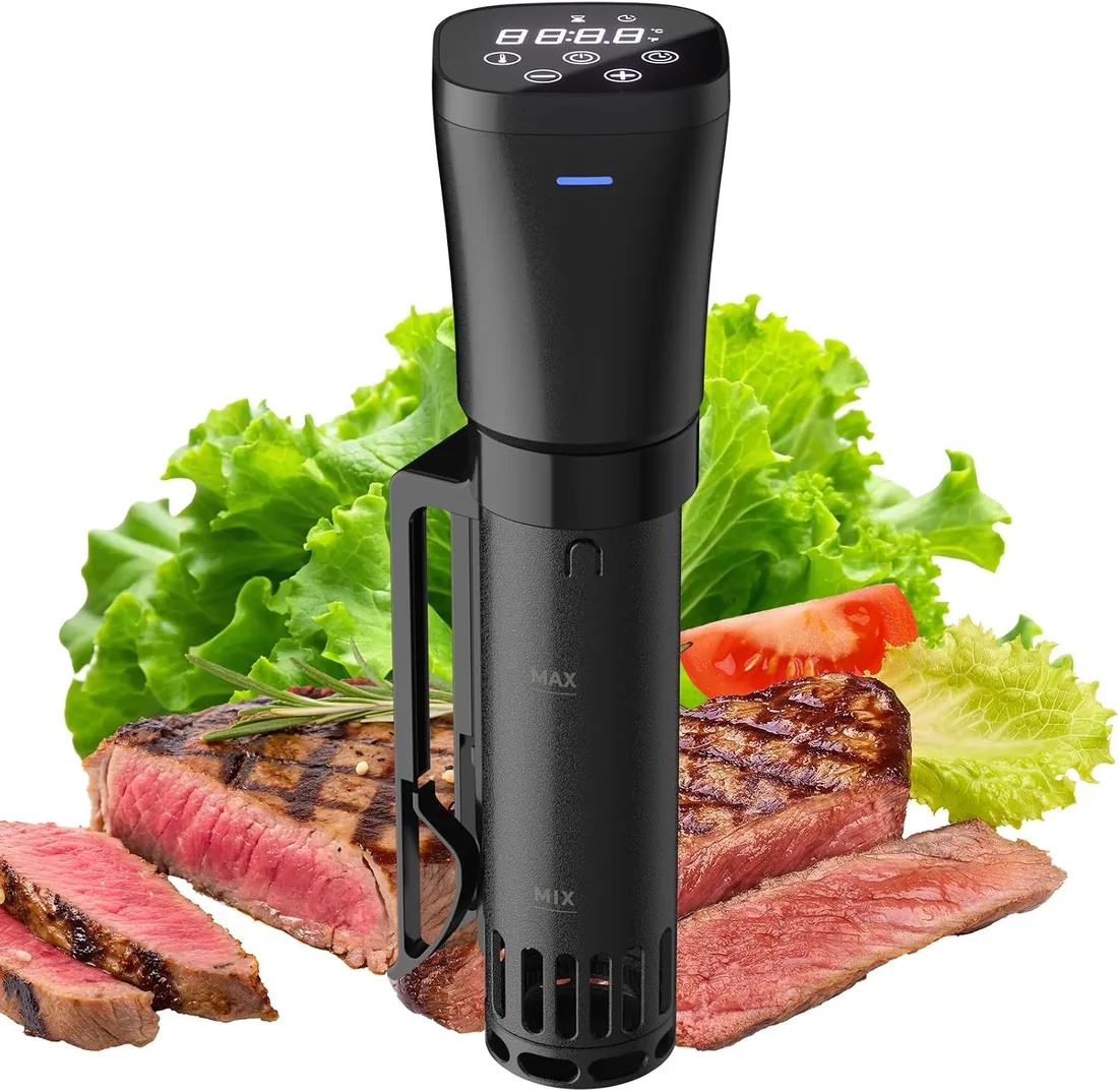 Roner Cocina Baja Temperatura Sous Vide Roner con Función de Reserva 1000W Circulador de Inmersión Termal Temporizador Digital Temperatura Precisa foto 3