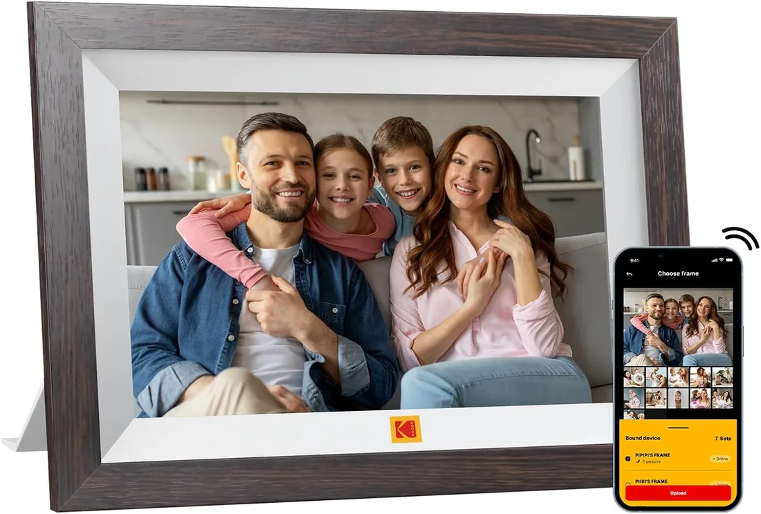 KODAK 10,1 Pulgadas Marco Digital WiFi 32GB IPS Pantalla Táctil Modo Regalo foto 2