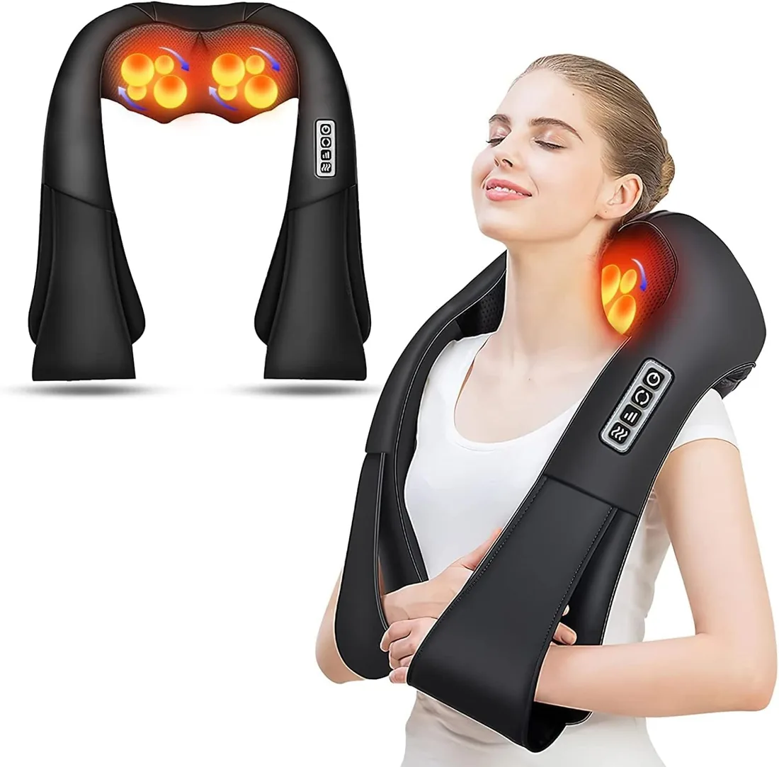 AERLANG Masajeador Cervical y Espalda con Calor Relajante,Amasajeador de Cuello, Hombros y Espalda para Dolor y Relajación, Regalo para Mujeres, Hombres, Mamá y Papá（No es inalámbrico） foto 2