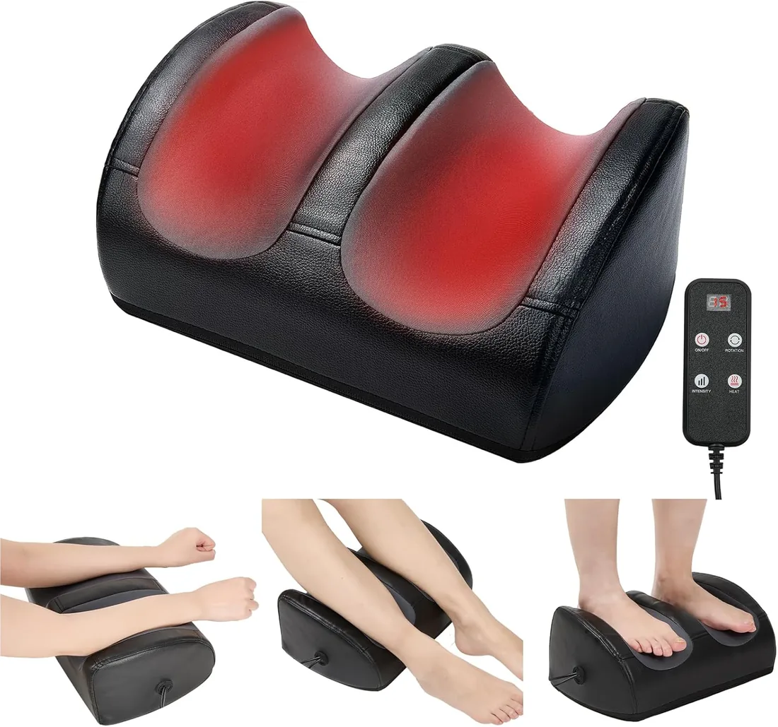 LAOBEN Masajeador De Pies Shiatsu Con CalefaccióN, Masaje De Tejido Profundo, Masajea Los MúSculos De Piernas Y Pies, Masajeador De Pies Con Rodillos De Masaje, Regalo Para Mamá, Papá Y Amigos foto 3
