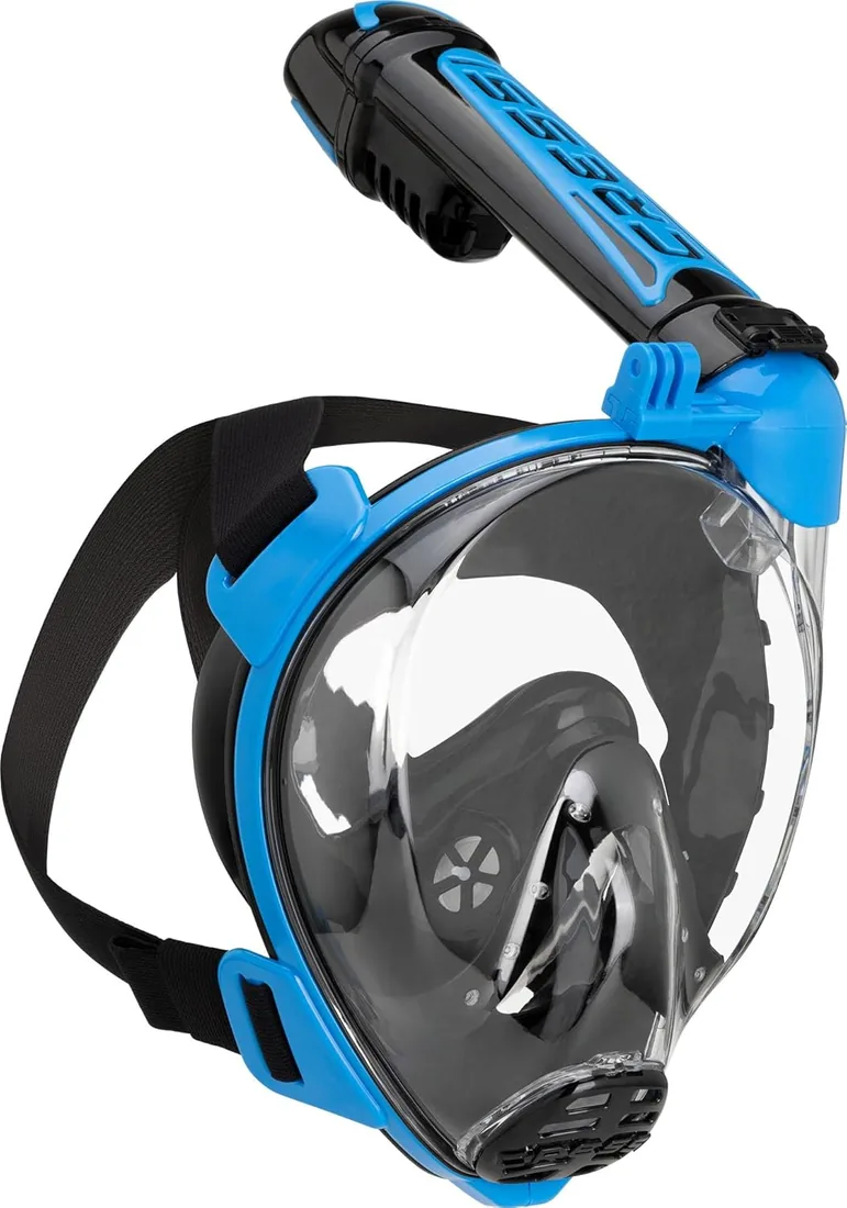CRESSI Desde 1946 - Duke Action Full Face Mask - Máscara Integral CO2 Safe, Amplio Visión y Tratamiento Antiniebla, Tubo Dry y Soporte para Action CAM - Unisex foto 3
