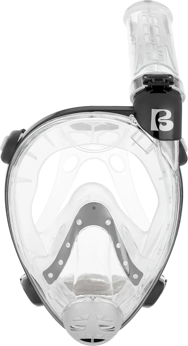 CRESSI Desde 1946 - Prince Full Face Mask - Máscara Integral Seca Snorkel, Visión de 180°, CO2 Seguro, Silicona 100%, Antivaho, Tubo Lateral, Correas Ajustables foto 3